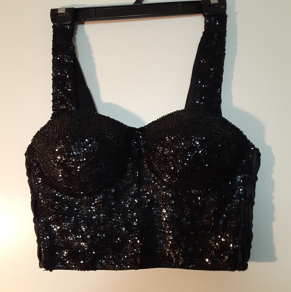 Formal Fashion Fantasy Sequined Tankini Halter - Picture 1 of 3